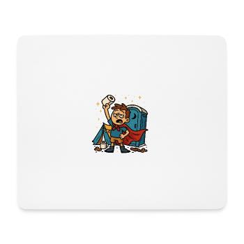 Papier toilette Festival Toilet Hero WC Lutte quotidienne - Tapis de souris (format paysage) - blanc - Devant