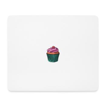 Muffin rose - Tapis de souris (format paysage) - blanc - Devant