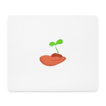 Pflanze - Mousepad (Querformat) - Weiß - Vorne