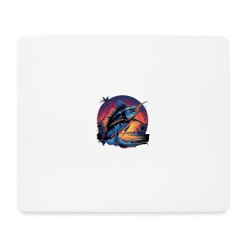 « Pêche du jour » - Tapis de souris (format paysage) - blanc - Devant