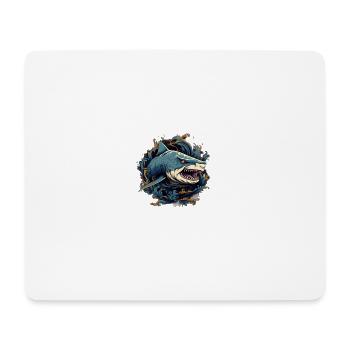Underwater Tribal Shark - Mouse Pad (horizontal) - white - Front