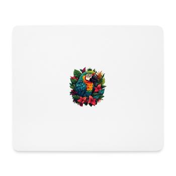 Tropen Papagei - Mousepad (Querformat) - Weiß - Vorne