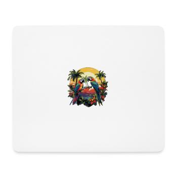 Paradis de la mosaïque de la jungle - Tapis de souris (format paysage) - blanc - Devant
