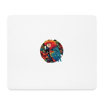 Perroquet - Tapis de souris (format paysage) - blanc - Devant
