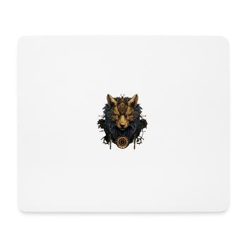 Cercle de loups zen - Tapis de souris (format paysage) - blanc - Devant