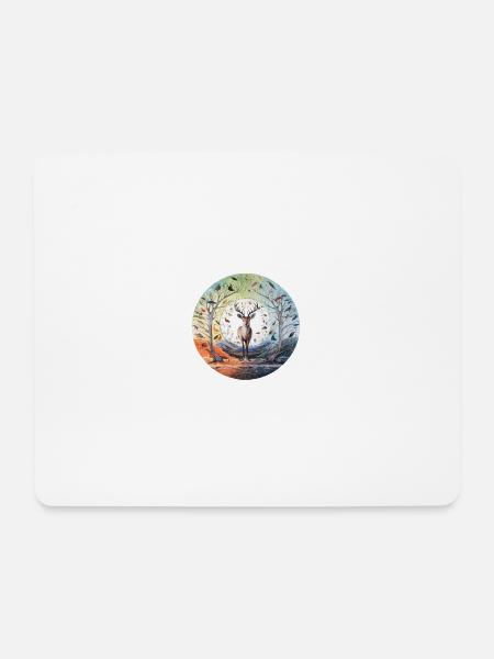 Tier des Waldes - Mousepad (Querformat) - Weiß