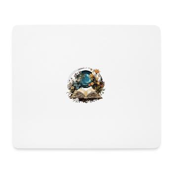Couronne de fleurs de hêtre - Tapis de souris (format paysage) - blanc - Devant