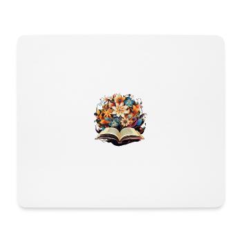 Couronne de fleurs de hêtre - Tapis de souris (format paysage) - blanc - Devant