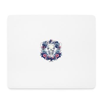 Skull Elegance Circle - Mouse Pad (horizontal) - white - Front