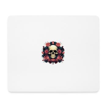 Gothic Blossom Circle - Mousepad (Querformat) - Weiß - Vorne
