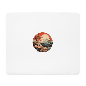 Mystischer Fuji - Mousepad (Querformat) - Weiß - Vorne