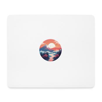 Zen-Gebirge - Mousepad (Querformat) - Weiß - Vorne