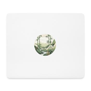 Bambus-Horizont - Mousepad (Querformat) - Weiß - Vorne