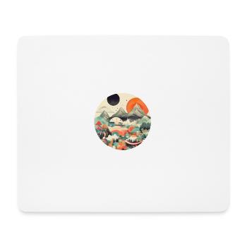 Pic Sakura - Tapis de souris (format paysage) - blanc - Devant