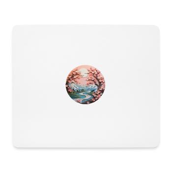 Belvédère des cerisiers - Tapis de souris (format paysage) - blanc - Devant