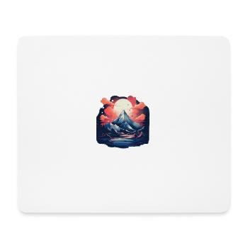 Zen-Gebirge - Mousepad (Querformat) - Weiß - Vorne