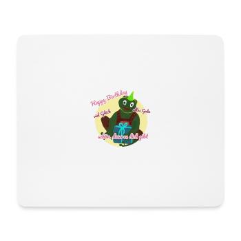 Happy Birthday von Flabby Frosch - Mousepad (Querformat) - Weiß - Vorne