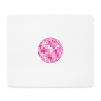 Boule Disco Rose Éclatante - Tapis de souris (format paysage) - blanc - Devant