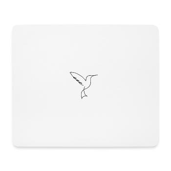 Silhouette de colibri - Simple design naturel - Tapis de souris (format paysage) - blanc - Devant