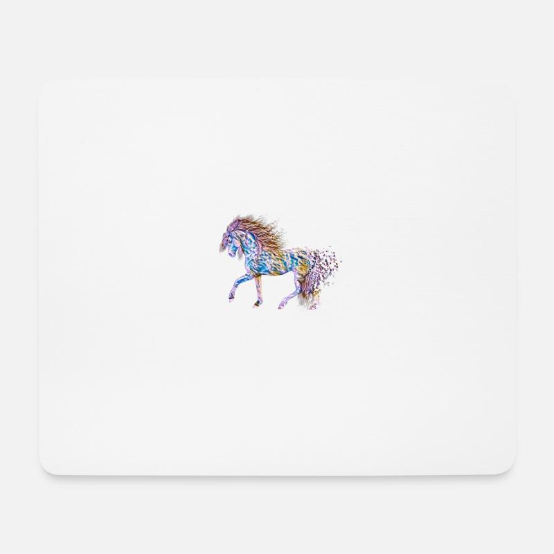 Pferd - Mousepad (Querformat) - Weiß
