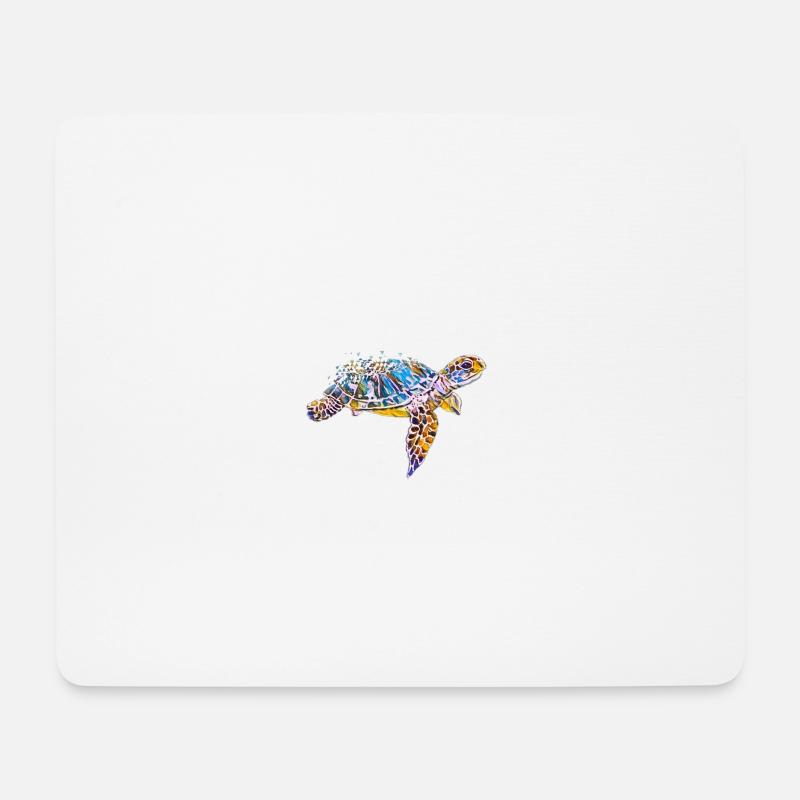 Schildkröte - Mousepad (Querformat) - Weiß