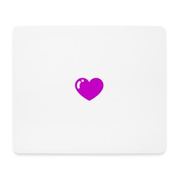 Heart violett - Mousepad (Querformat) - Weiß - Vorne
