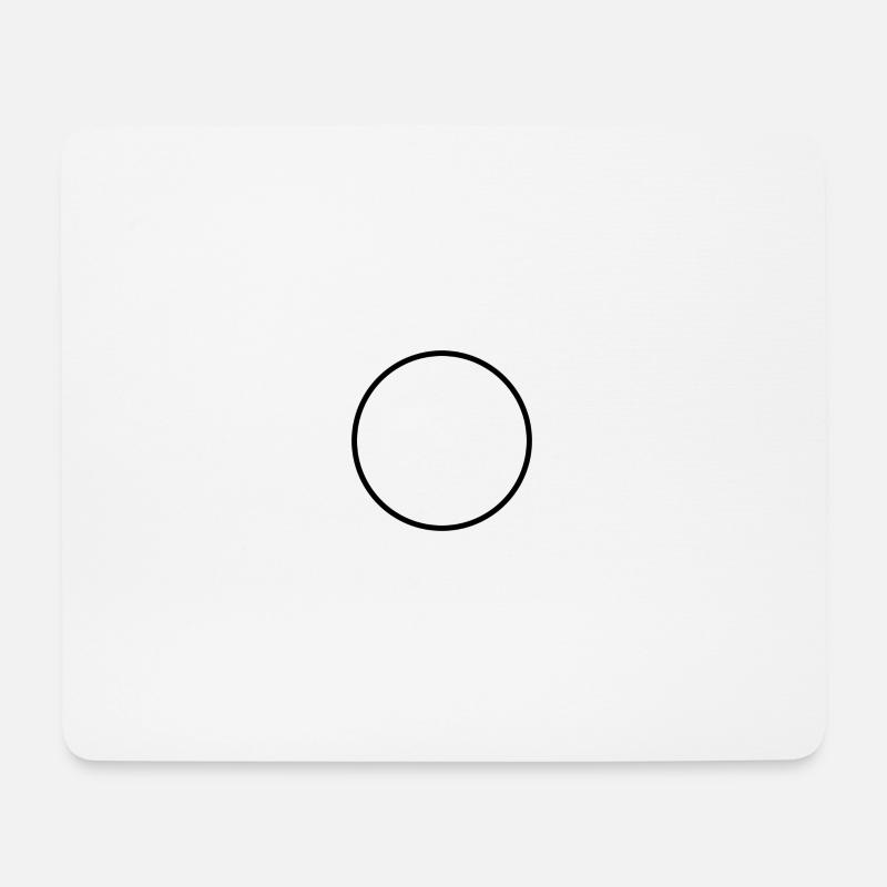 Einfacher Kreis - Mousepad (Querformat) - Weiß