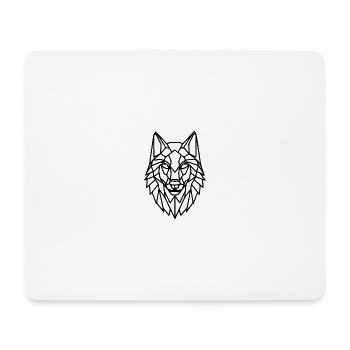 geometric wolf - Mouse Pad (horizontal) - white - Front