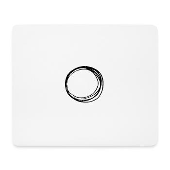 Art cercle frontière infini - Tapis de souris (format paysage) - blanc - Devant
