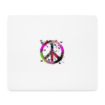 Weltfrieden, Frieden, Friedenssymbol, Friedenszeichen, - Mousepad (Querformat) - Weiß - Vorne