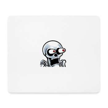 SkullWhat1024x1024 - Tapis de souris (format paysage) - blanc - Devant