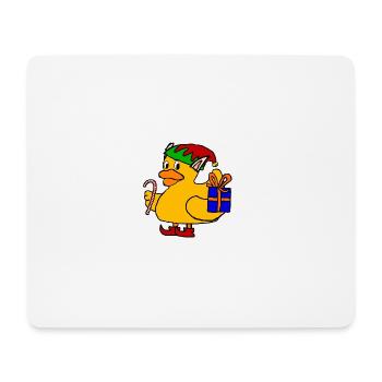Weihnachtself Badeente | Weihnachten - Mousepad (Querformat) - Weiß - Vorne