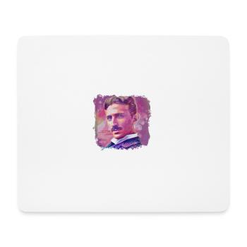 Nikola Tesla - Mousepad (Querformat) - Weiß - Vorne