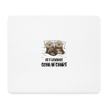 Offizielles Otter Schlafshirt - Mousepad (Querformat) - Weiß - Vorne