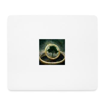 Arbre Monde - Tapis de souris (format paysage) - blanc - Devant
