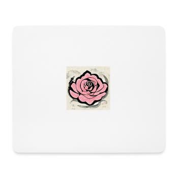 Rose japonaise - Tapis de souris (format paysage) - blanc - Devant