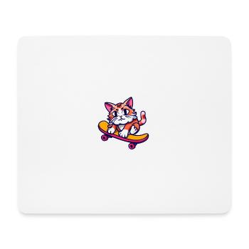Patinage de chat - Tapis de souris (format paysage) - blanc - Devant