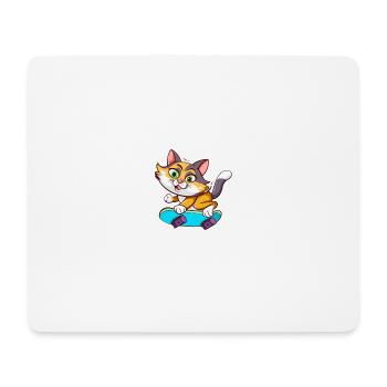Patinage de chat - Tapis de souris (format paysage) - blanc - Devant