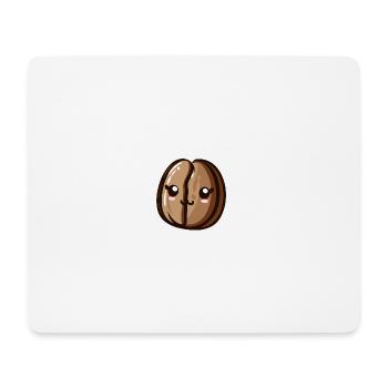 Grain de café Kawaii - Tapis de souris (format paysage) - blanc - Devant