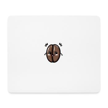 Grain de café Kawaii - Tapis de souris (format paysage) - blanc - Devant