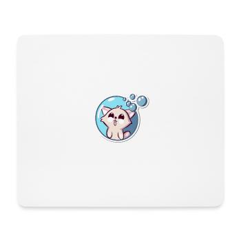 Seifenblasen Katze - Mousepad (Querformat) - Weiß - Vorne