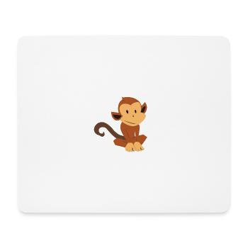 Mignon petit singe - Tapis de souris (format paysage) - blanc - Devant