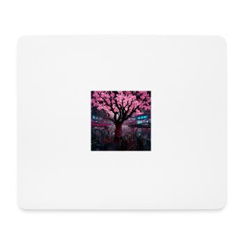 Cerisier en ville - Tapis de souris (format paysage) - blanc - Devant