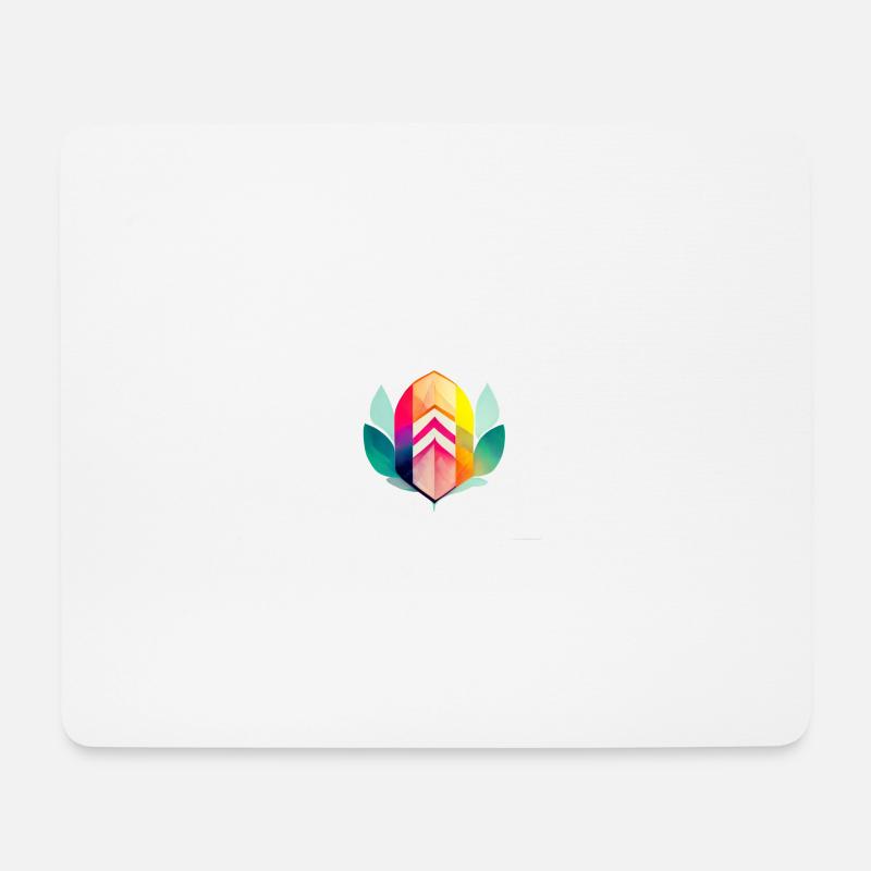 Bunte Lotusblüte - Mousepad (Querformat) - Weiß