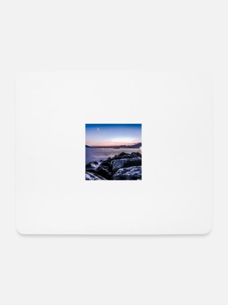 Neon sunset - Mousepad (Querformat) - Weiß