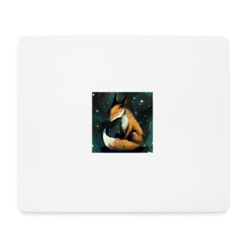 Fox rests at night - Mouse Pad (horizontal) - white - Front