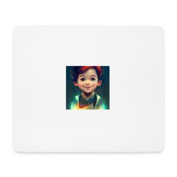 Enfant souriant - Tapis de souris (format paysage) - blanc - Devant