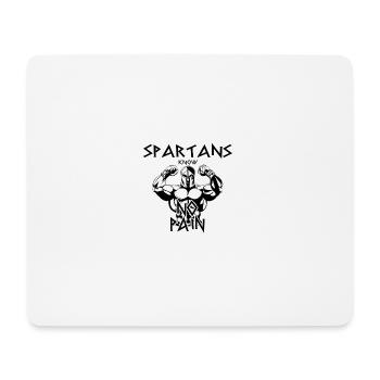 Spartaner kennt kein Schmerz - Mousepad (Querformat) - Weiß - Vorne