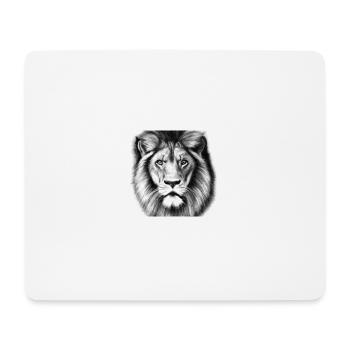 Lion dessiné - Tapis de souris (format paysage) - blanc - Devant