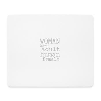 woman female - Mouse Pad (horizontal) - white - Front